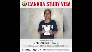 ✈️ Jaspreet Kaurs Canada Study Visa Approved  Expert Team Guidance amp Exceptional IELTS Scores🎓🇨🇦 [upl. by Rumit]