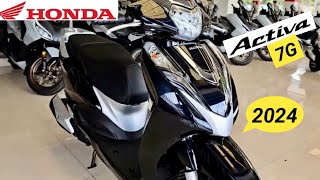 Honda Activa 7G Black New 2024 Model Launched in india  Price  Features  Activa new 2024 Model [upl. by Aihsekel376]