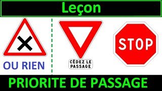 Code de la route Leçon 1  Priorité de passage [upl. by Aliek]