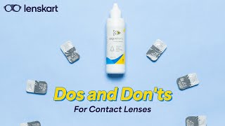 Dos amp Donts For Contact Lenses  Eyewear Decoded  Lenskart [upl. by Spracklen]