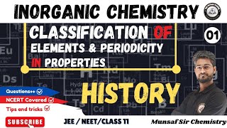 Classification Of Elements And Periodicity In Properties Class 11  Periodic Table Class 11th  L01 [upl. by Suirtimed]