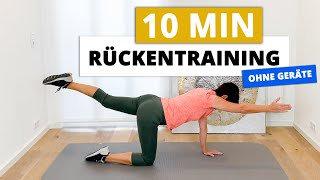 RÜCKENTRAINING für zu Hause ⏱️ 10 MIN  Übungen ohne Geräte Fortgeschrittene Variante [upl. by Daphne]