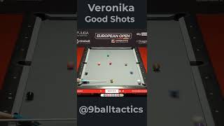 Veronika Ivanovskaia 9 Ball Good Shots 2022 European Open billiards poolball [upl. by Lenahs]