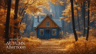 Cozy Autumn Afternoon Ambience  Wind Leaves Birdsong  Relaxing Nature Sounds [upl. by Hauhsoj]