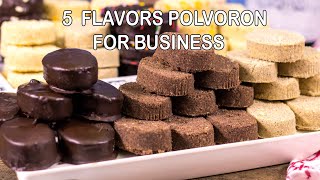 POLVORON IN 5 FLAVORS BEST amp EASY BUSINESS RECIPE  HOW TO MAKE [upl. by Hartley503]