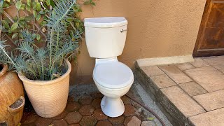 My 2008 Vaal quotHibiscusquot front flush toilet suite flushing [upl. by Saum]