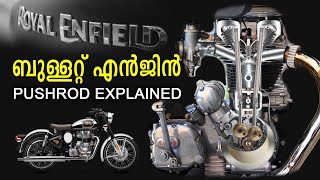 Royal Enfield 350 500cc Pushrod Engine Explained  Pushrod Pros amp Cons  Malayalam [upl. by Ramilahs546]