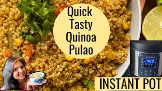 Tasty VEGETABLE QUINOA PULAOPILAF in INSTANT POT under 5 min  Protein Rich LunchShinewithShobs [upl. by Etsirhc780]