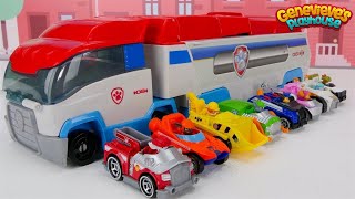 Toy Learning Video for Kids  Paw Patrol True Metal Vehicles Biggest Race [upl. by Nnyleve]