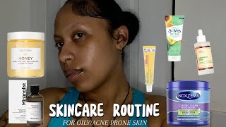 SKINCARE ROUTINE FOR OILYACNE PRONE SKIN🫧 [upl. by Dagny]