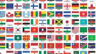 Bandeira de todos os países e o nome de todos os países [upl. by Ellehc]