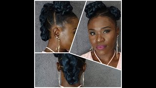 TUTO Coiffure afro simple facile et chic Cheveux Crépus [upl. by Aserehs865]