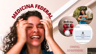 APROVADA EM MEDICINA NA FEDERAL medicina vestibular federal [upl. by Caressa]