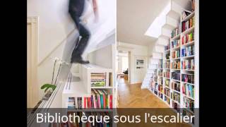 10 escaliers avec rangement  gain de place [upl. by Merceer]