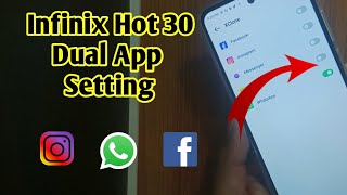 Infinix hot 30 dual app settings  How to Create Dual App Whatsapp in Infinix Hot 30 Android [upl. by Mcgruter]