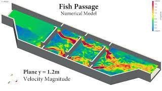 Flow through a fish passage simulation  Fluid Mechanics  interFoam  OpenFOAM 2112 [upl. by O'Mahony]