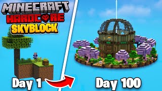 I Survived 100 Days of Skyblock in Minecraft Hardcore [upl. by Larissa]