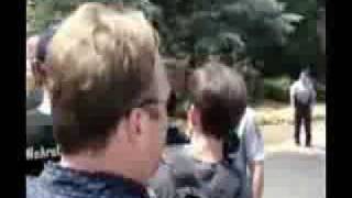 Alex Jones Bullhorns Bilderberg 2008 [upl. by Mialliw480]