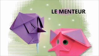 quotLE MENTEURquot ORIGAMIfacile Marionnetteorigami [upl. by Roxane]