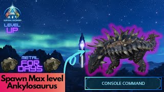 Tamed Ankylosaurus Spawn Command  Ark Survival Ascended [upl. by Berck470]