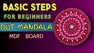 Tutorial For Dot Mandala Art With Basic Steps  Mandala Art Patterns  Dot Art For Beginners [upl. by Nerot655]