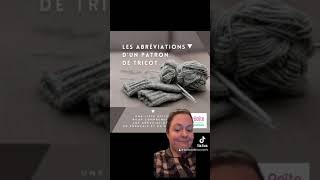 Abréviations d’un patron tricot en français et anglais abreviations patrontricot anglaisfrançais [upl. by Marilou]