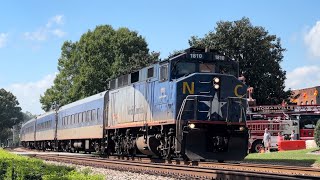 Railfanning In Thomasville NC During The Thomasville Fall Festival Ft Amtrak 20 [upl. by Trilby]