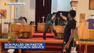 Man points gun at pastor during sermon in Pennsylvania  VIDEO [upl. by Skill]