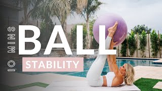 10 Minute Stability Ball Workout [upl. by Leahcimnhoj]