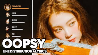 Weki Meki  OOPSY Line Distribution  Lyrics Color Coded PATREON REQUESTED [upl. by Bennett]