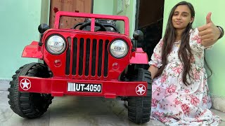 RC Jeep Unboxing Fitting amp Testing  Remote Control Ride On 4x4 Jeep  Shamshad Maker🔥 [upl. by Ayanad]