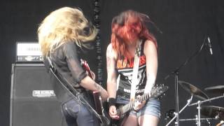 Crucified Barbara  My Heart Is Black live Masters Of Rock Festival Vizovice 110715 [upl. by Adierf601]