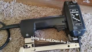 Fixing carpet with old Crain Pro Stapler wood floor transitions by BEB Flooring amp Cleaning [upl. by Boorer]