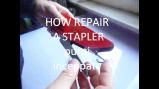 HOW TO REPAIR A STAPLER  JAMMED STAPLES [upl. by Christmann581]