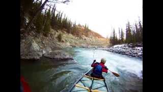 Kananaskis River with the 175 foot Wenonah Cascade tripping canoe Halloween 2013 [upl. by Nunnery695]