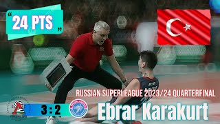 Russian Superleague 202324 Quarterfinal R3 Lokomotiv vs ProtonSaratov Ebrar Karakurt [upl. by Anailuj561]