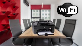 AampR  How to wireless setup HP laserjet P1102w [upl. by Arrehs]