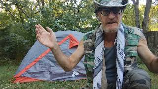 Ozark Trail one person lightweight backpacking tent Reds review [upl. by Akcir]