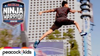 Underdog quotGuat Ninjaquot Conquers His First Course Run  AMERICAN NINJA WARRIOR JUNIOR [upl. by Reilly421]