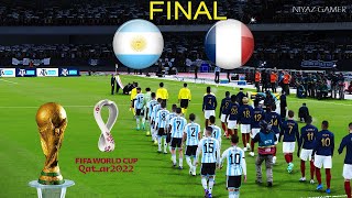 Argentina vs France  Final  FIFA World Cup 2022  Full Match  Messi vs Mbappe  PES Gameplay [upl. by Kaczer]