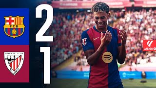 FC BARCELONA 2 vs 1 ATHLETIC CLUB  LALIGA 202425 MD02 [upl. by Asiaj]