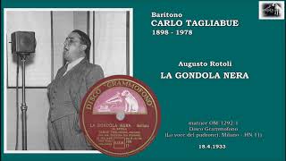 Baritono CARLO TAGLIABUE  ARotoli quotLa gondola neraquot 1933 [upl. by Saimerej]