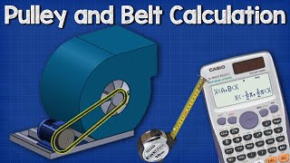 Pulley Belt CALCULATIONS  Belt length distance between pulley wheels [upl. by Enirod627]