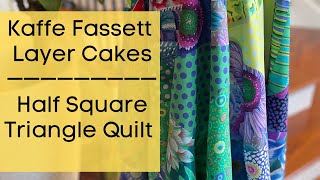 Kaffe Fassett Layer Cake Quilt Top  Quick amp Easy Patchwork Quilt Idea  Project Inspiration [upl. by Euqor990]