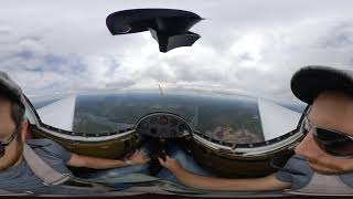 Thermaling in an SGS 126 Glider in 360 VR [upl. by Annaeerb303]