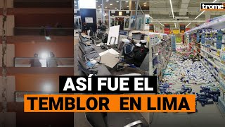 TEMBLOR EN LIMA imágenes impactantes del SISMO 60 que se registró en Lima y la costa central [upl. by Nyliram703]