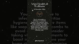 Horoscope Daily  Aries Daily Horoscope  191124  Health Wellness Love amp Relationship [upl. by Ellerred]