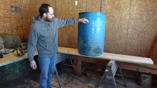 Making a sled with a plastic barrel [upl. by Ettelohcin]