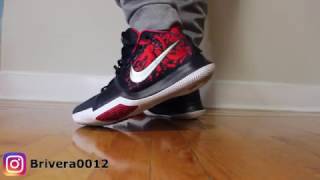 Nike Kyrie 3 quotSamuraiquot ON FEET REVIEW [upl. by Adrial937]