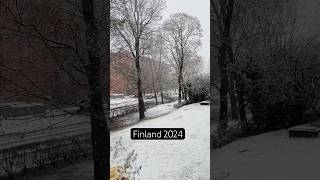 Finland Winter 2024 🥶 ❄️ finland winter2024 snowfall [upl. by Isnam]